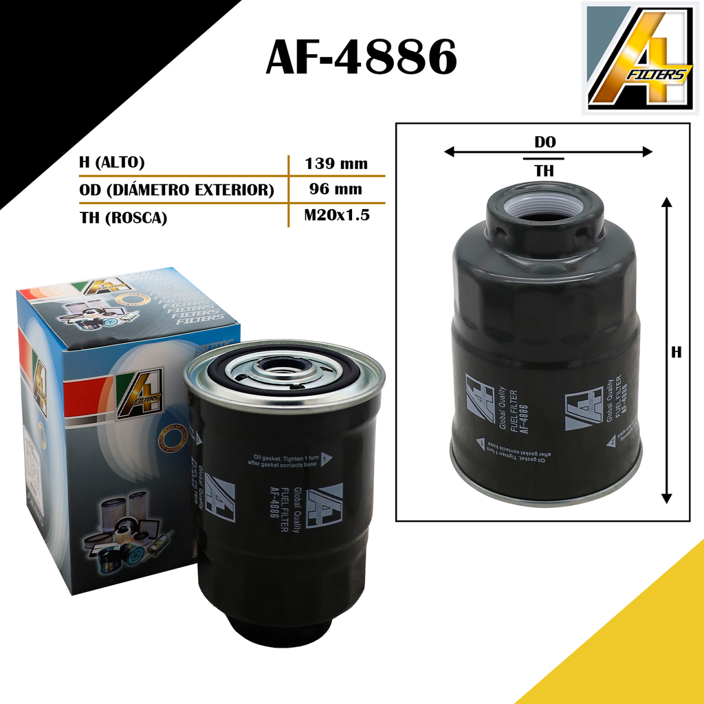 FILTRO DE COMBUSTIBLE HYU. H-100 BACHACO / ISU. NKR/NPR /KIA K2700 (MB220900)