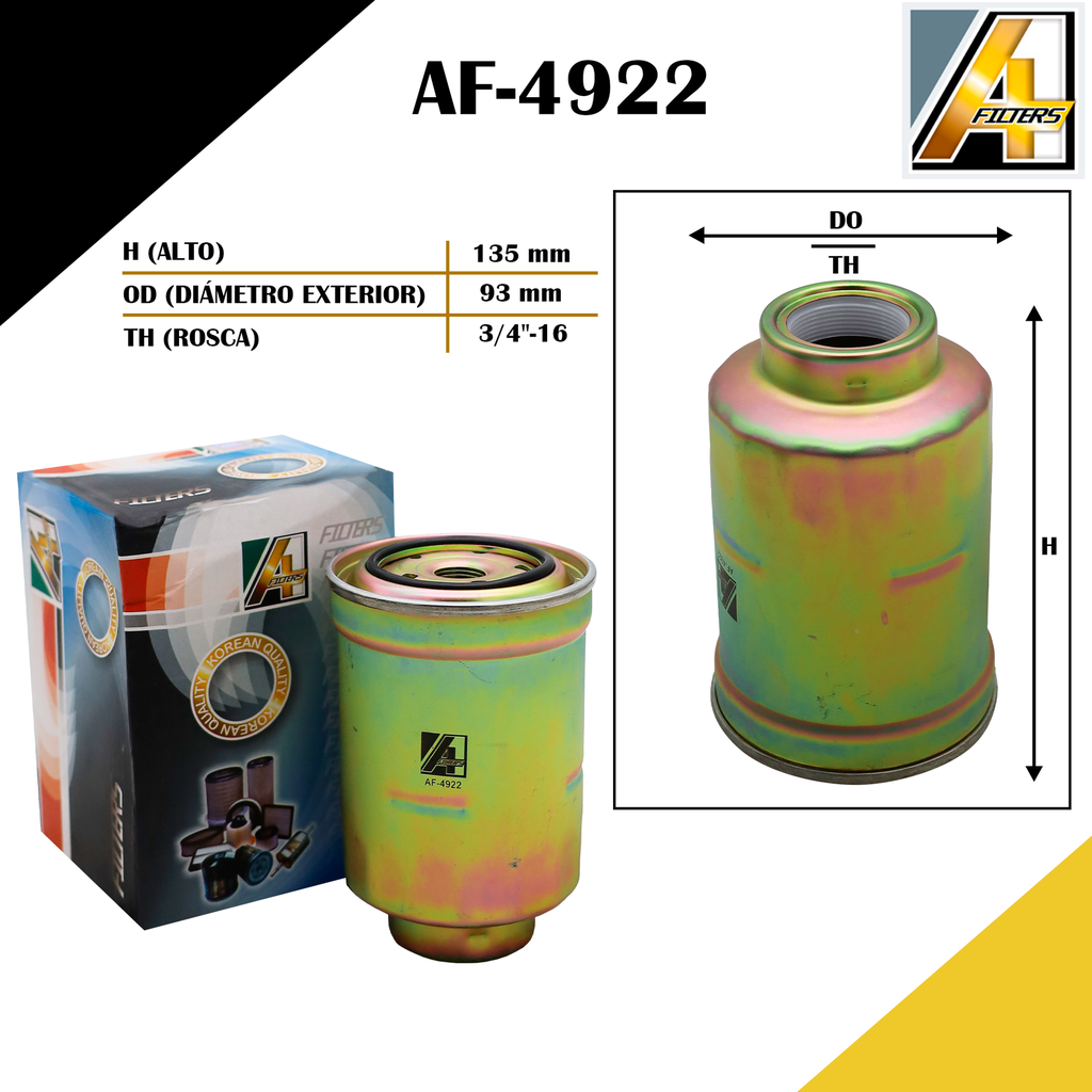 FILTRO DIESEL D-MAX 05/11 /TOY. DYNA 91/03