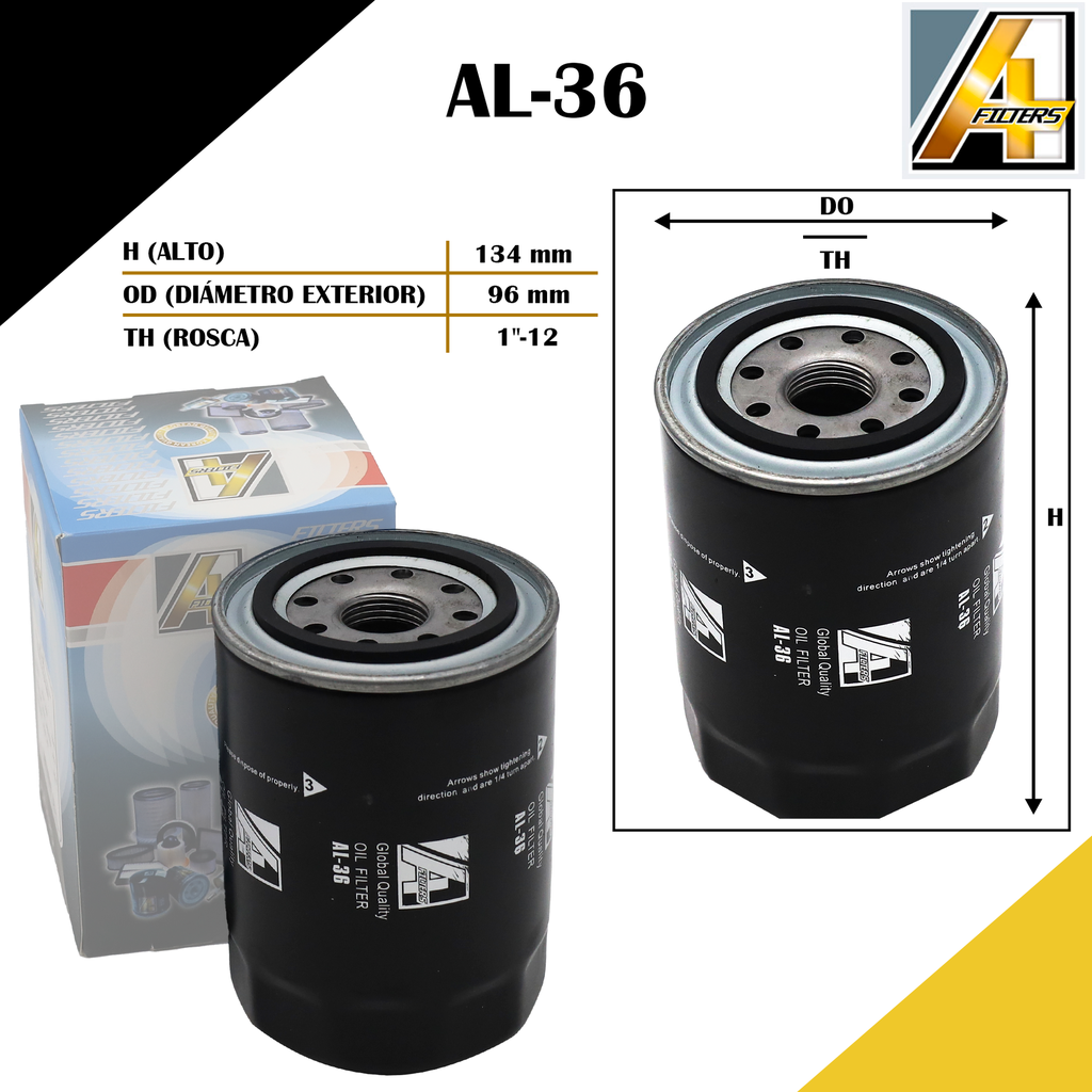 FILTRO DE ACEITE ENCAVA BUS 600, 1000, 3000,CAT