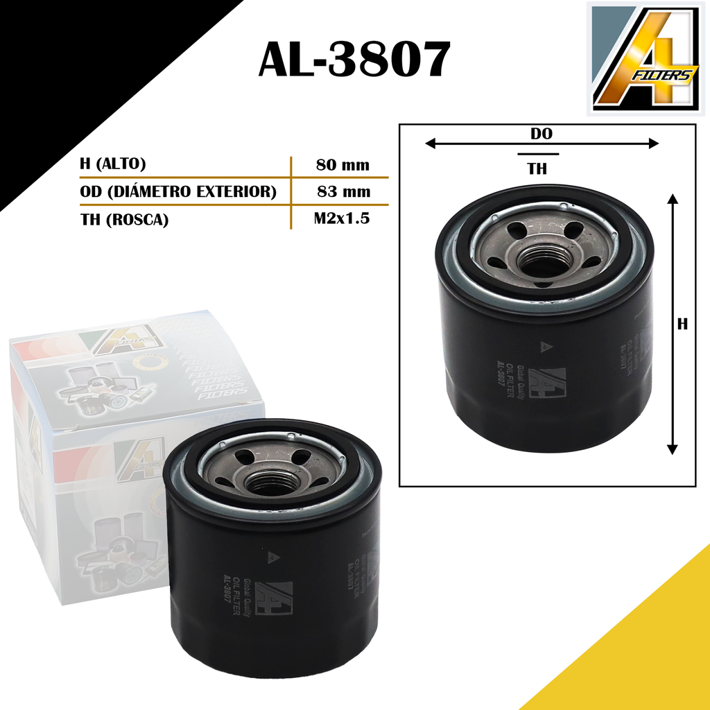 FILTRO DE ACEITE HONDA/HYUNDAI/FESTIVA (PH2808)