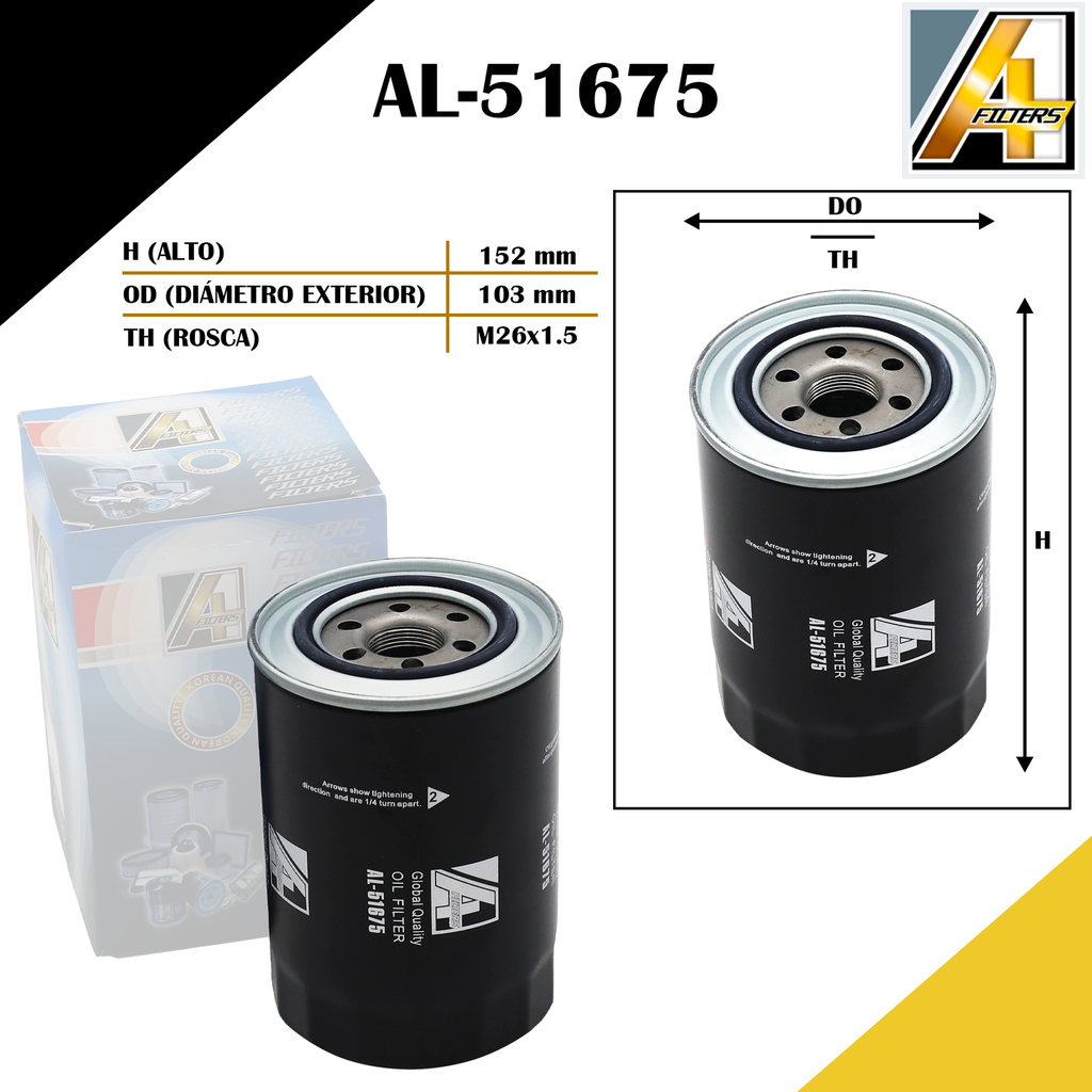 FILTRO DE ACEITE MITSUBISHI CANTER 649-D 4.0LTS