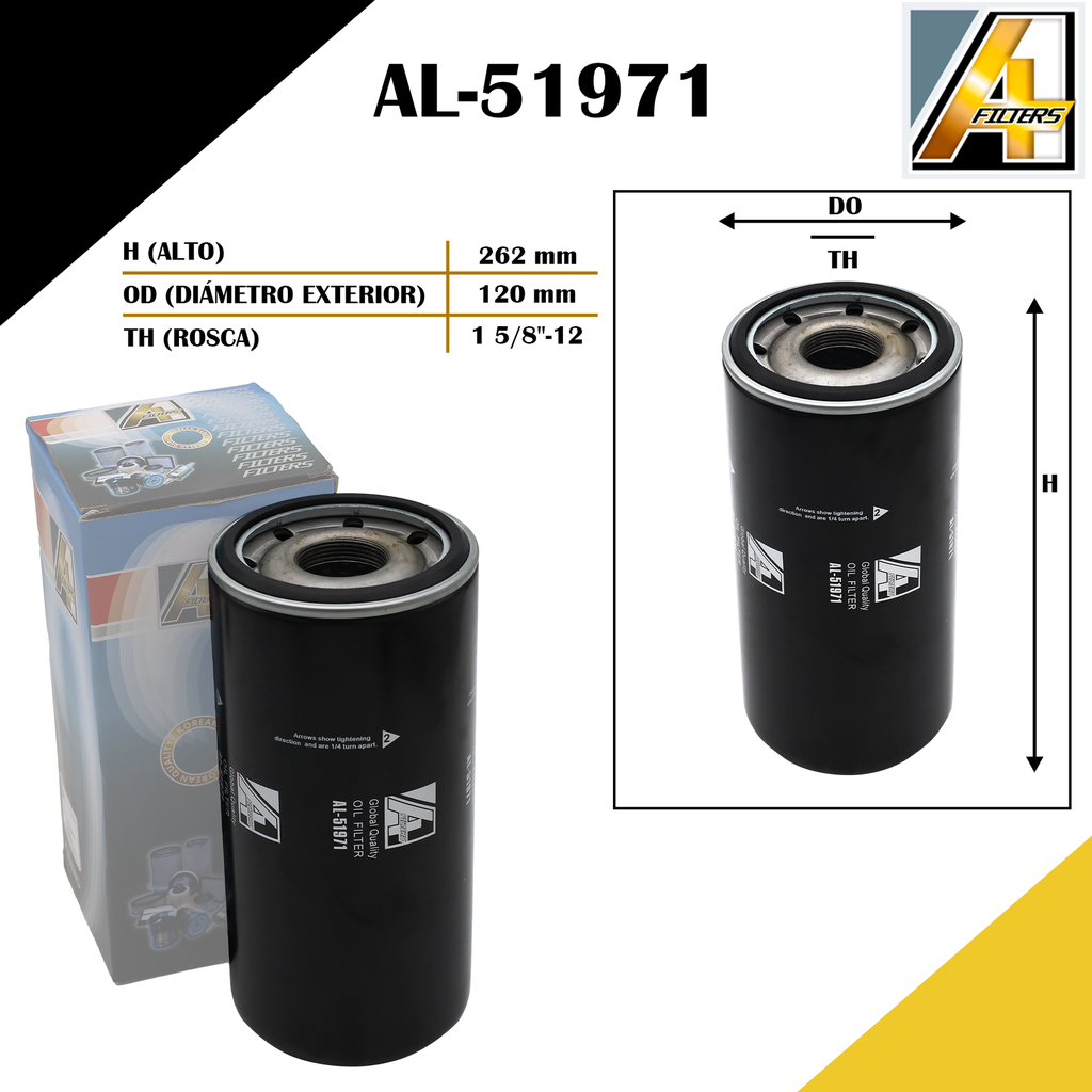 FILTRO DE ACEITE FREIGHTLINER COLUMBIA CL120/KODIAK/DETROIT SERIE 50/60