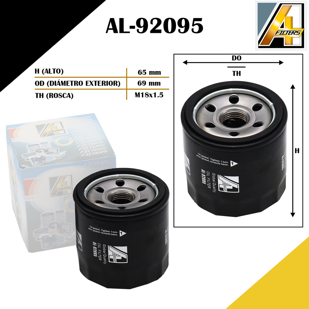 FILTRO DE ACEITE CHEV. SPARK GT/SAIL/N300/BEAT/AVEO 18/24 (24103565)(PH11203/PH2873/PH11462)