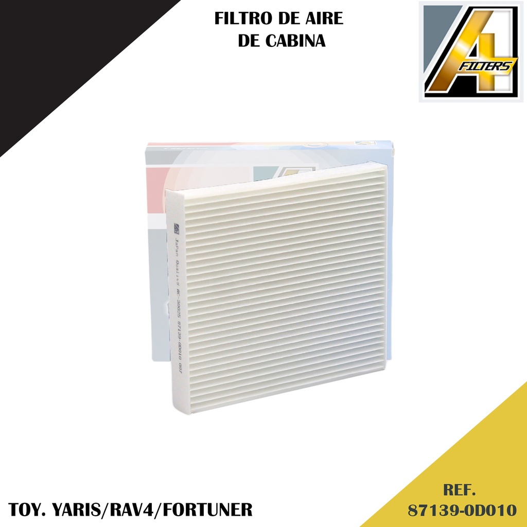 FILTRO DE CABINA TOY. YARIS/RAV4/FORTUNER /GEELY GX3/YARIS CROSS (MC-30025/87139-0N010)
