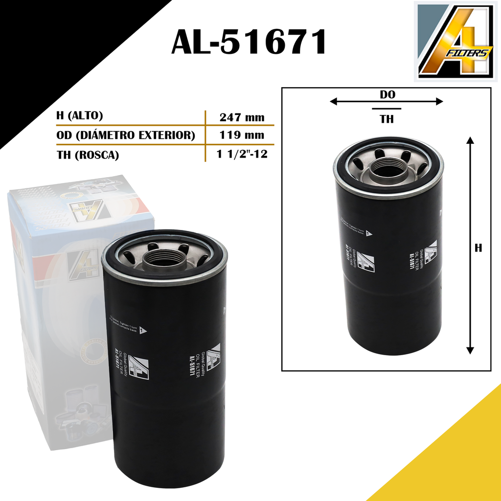 FILTRO DE ACEITE S.BRIGADDIER/FREGHTLINER/KENWORTH/ ENCAVA BUS 3100 03/05 /ENT-2000 1999