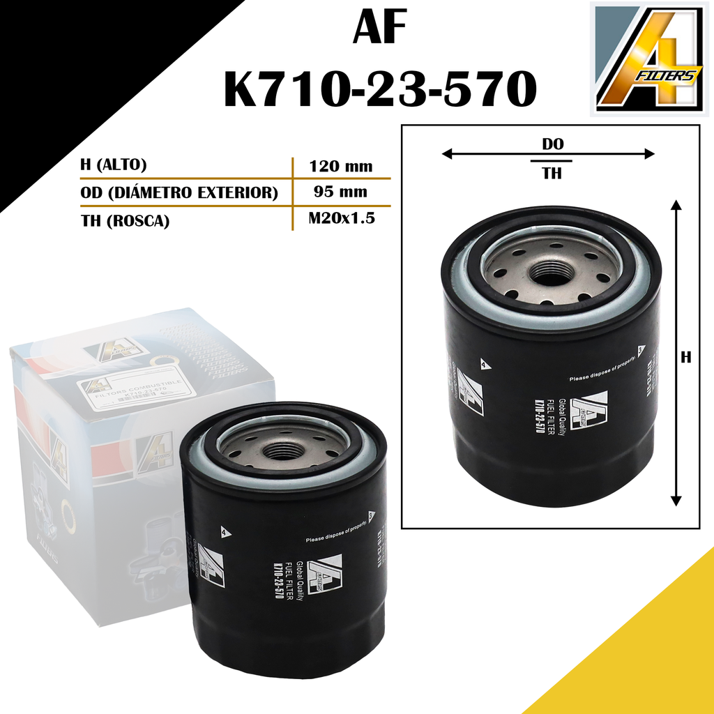 FILTRO DIESEL MAZ. WL/R2/ KIA K2400/2700 P