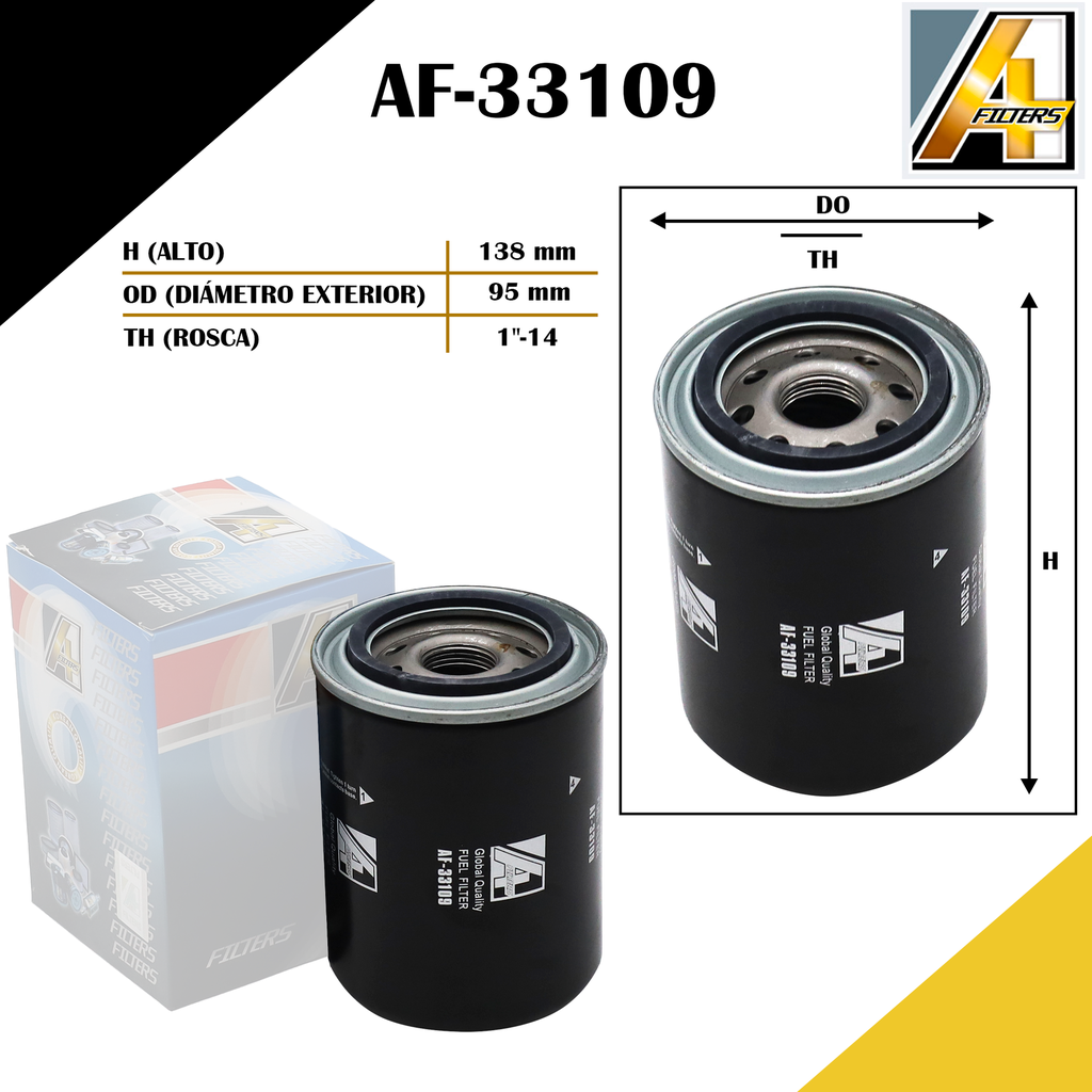 FILTRO DE COMBUSTIBLE TRACTOR CASE/ CHEV. SUPER BRIGADDIER/ENCAVA 6BTA/6CT /MACK/KENWORTH/CUMMINS