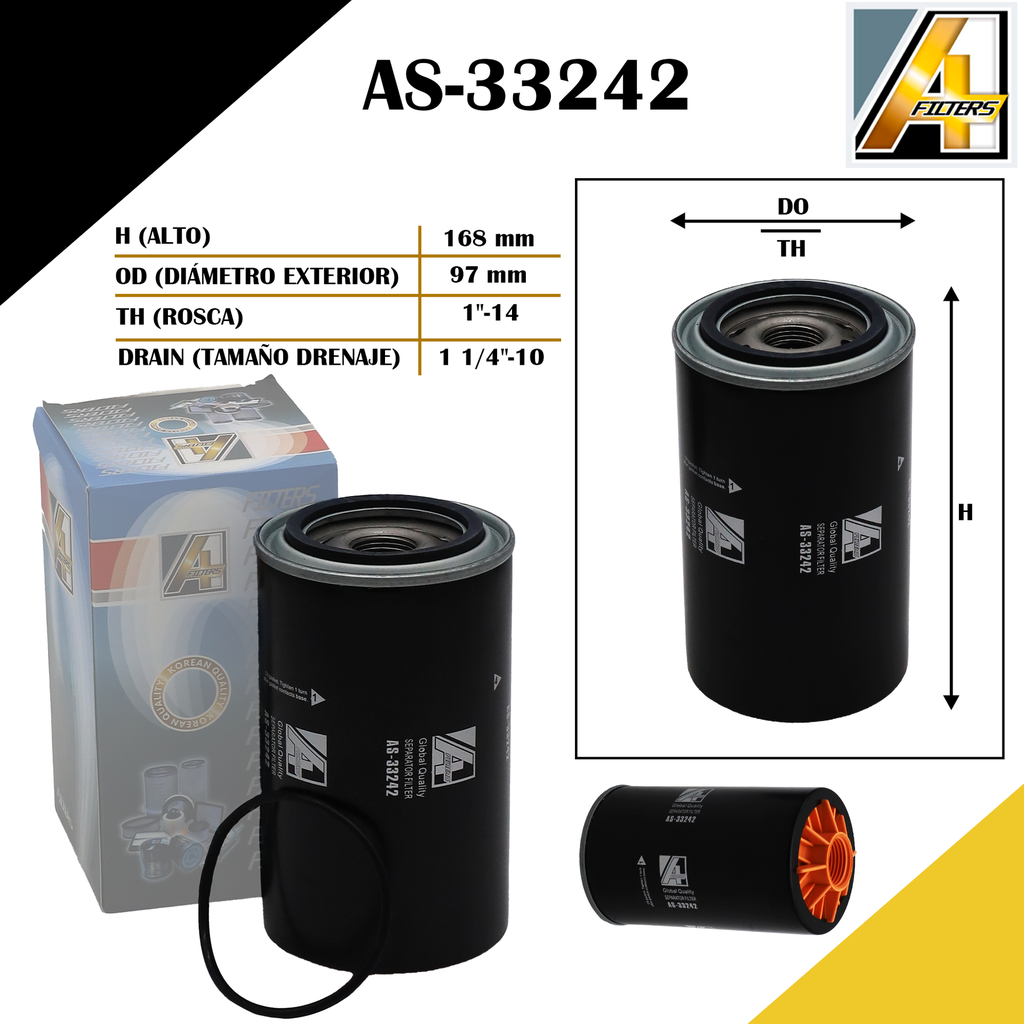 FILTRO DE COMBUSTIBLE FORD CARGO 1721/4432/4532/2632/2632E/ MAQUINARIA CASE-CASE-IH STEIGER/FREIGHTLINER/KOMATSU