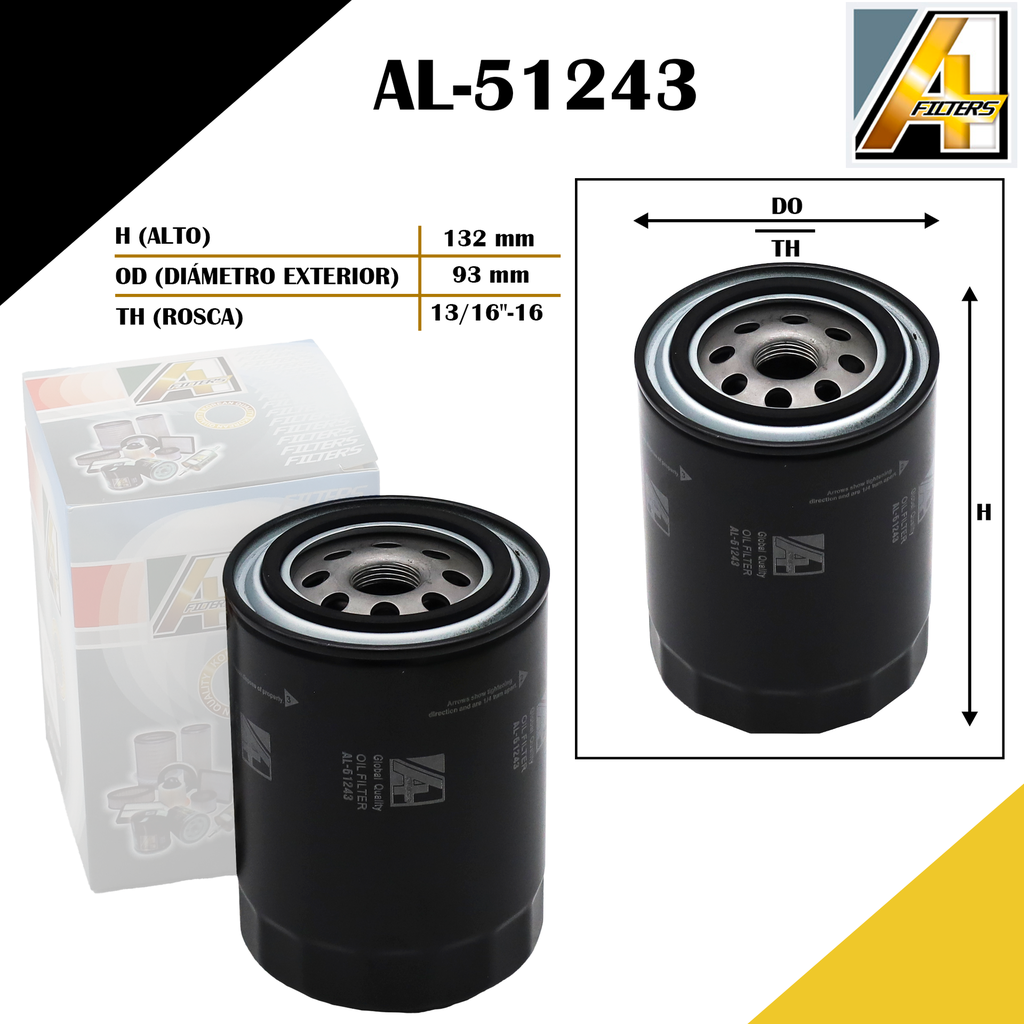 FILTRO DE ACEITE CATERPILLAR CB414 6KD-on/ MOTORES JOHN DEERE