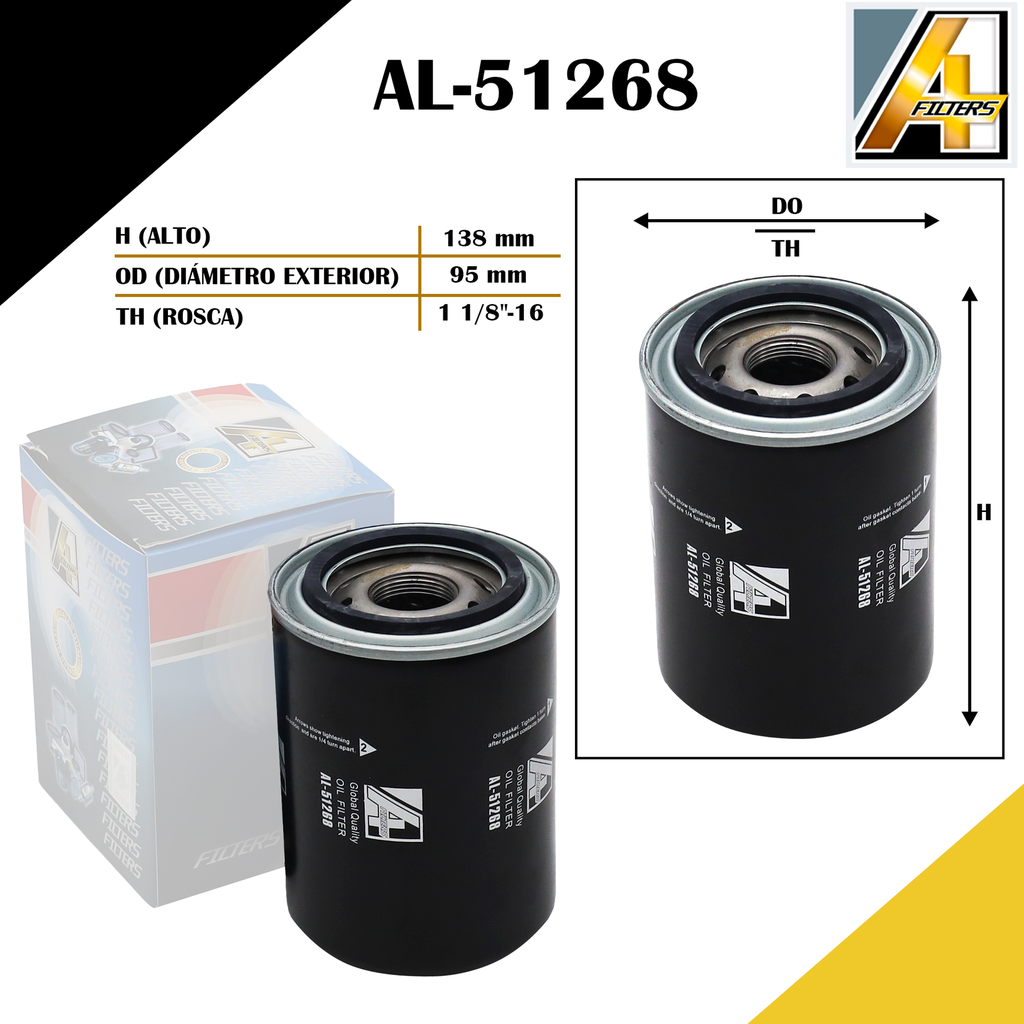 FILTRO DE ACEITE CATERPILLAR 3208/IHC/KENWORTH K300