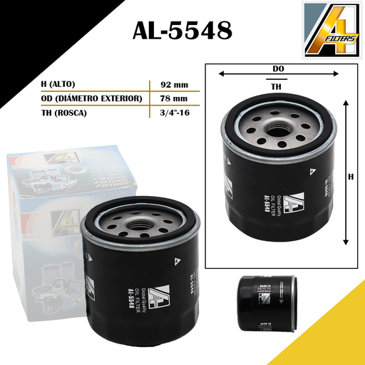[AL-5548] FILTRO DE ACEITE V.W FOX,CROSSFOX,SPACE FOX