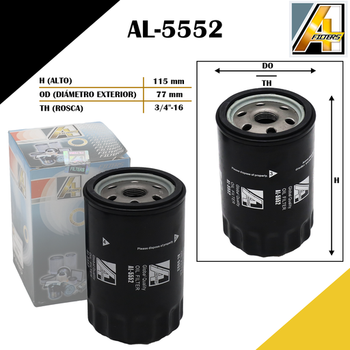 [AL-5552] FILTRO DE ACEITE IBIZA,LEON,GOLF,BORA