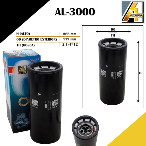 [AL-3000] FILTRO DE ACEITE FORD CARGO 1721 / ENCAVA ENT DI (51748)