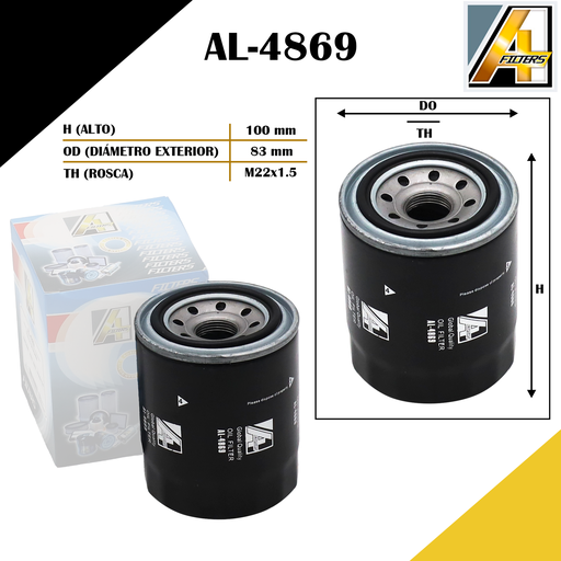 [AL-4869] FILTRO DE ACEITE CHEV NPR PRIMARIO 8-94463-713-0