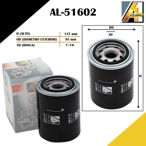 [AL-51602] FILTRO DE ACEITE CARGO 815./MOTORES CASE