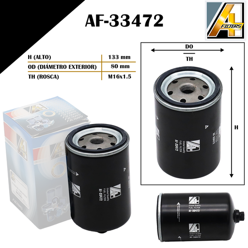 [AF-33472] FILTRO SEPARDOR AGUA CUMMINS/IVECO/FORD CARGO 815/KAICENE F70 /JAC HFC