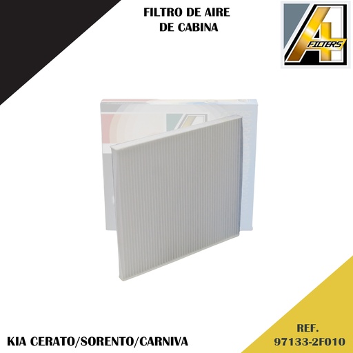 [97133-2F010] FILTRO DE CABINA KIA CERATO/SORENTO/CARNIVA