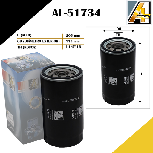 [AL-51734] FILTRO DE ACEITE TOY. DYNA 3.7/4.6