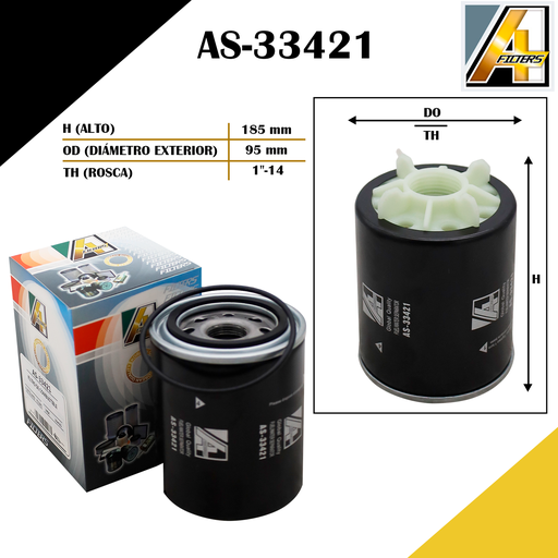 [AS-33421] FILTRO SEPARADOR FORD 815 3.9L CUMMINS   