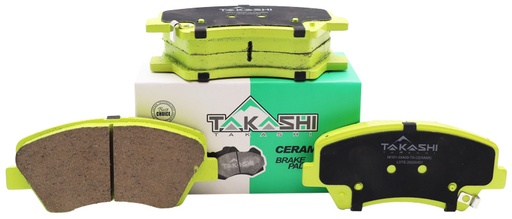 [58101-3XA00-TK-CERAMIC] PASTILLA/TACO DE FRENO DEL. HYU. ACCENT/ELANTRA 12/~/ SANTA FE 12/19/ KIA RIO K3/FORTE/CERATO 12/~/ STONIC 20/~/ SORENTO 09/15/ GEELY GX3 19/21 EMGRAND 15/~ (D1543-8751) (CERAMICA)