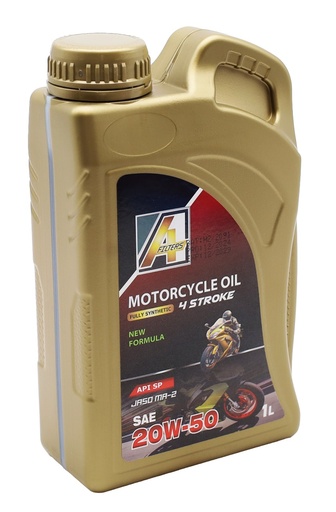 [4 STROKE 20W-50-FS-SP] ACEITE A1 4 TIEMPOS SAE 20W-50 SP JASO MA2 FULL SINTETICO - 12x1L